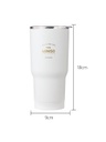 Classic Black White Series Steel Bottle 580ml Whit