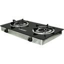 Fukuda Glass Top Double Burner Gas Stove