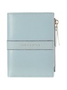 Polished Two fold Short Wallet Blue