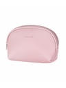 Simple Semicircle Cosmetic Bag Dark Beige