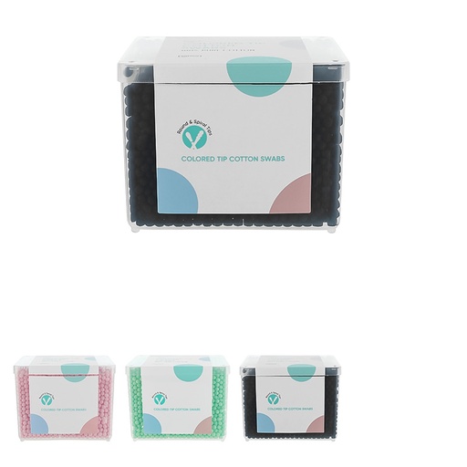 [Colored Tip Cotton Swabs 420 Pcs (Miniso)] Colored Tip Cotton Swabs 420 Pcs